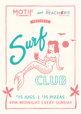surf club branding poster design