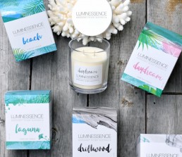 luminessence candle packaging design